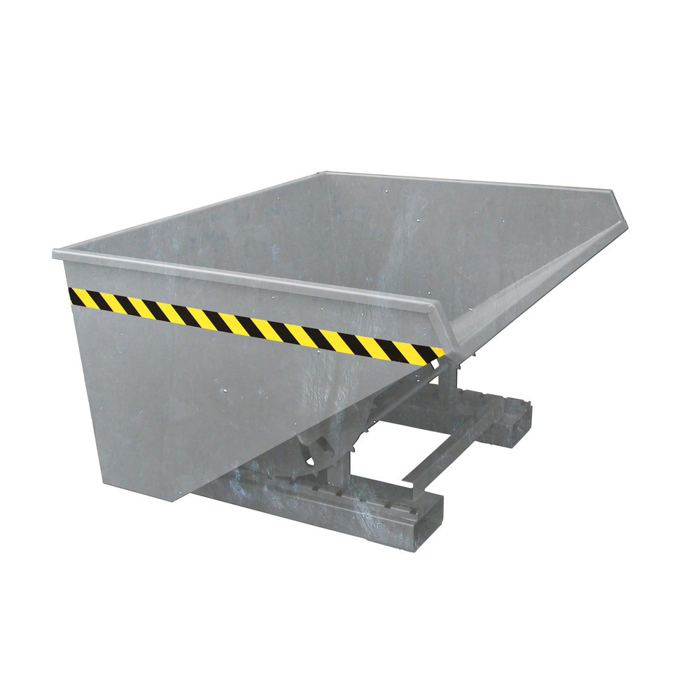 Produktabbildung: Eichinger® Kippbehälter mit Abrollkufen, 1500 kg, 1250 Liter, feuerverzinkt