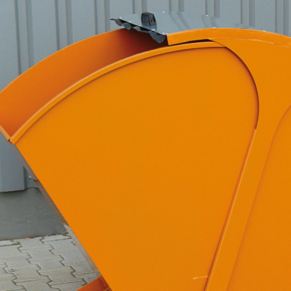Produktabbildung Nr. 6: Eichinger® Kippbehälter mit Runddeckel, 1000 kg, 750 Liter, reinorange