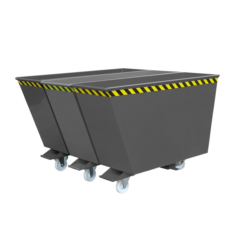 Produktabbildung: Eichinger® Kippbehälter  Sortiersystem 2in1 oder "3in1", 2x900 Liter, anthrazitgrau