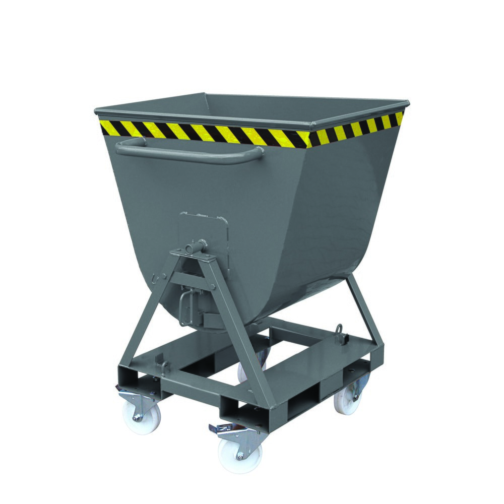 Produktabbildung: Eichinger® Kippmulde 2-seitig kippbar, von 4 Seiten anfahrbar, 500 kg, 300 Liter anthrazitgrau