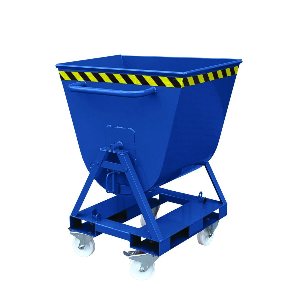 Produktabbildung: Eichinger® Kippmulde 2-seitig kippbar, von 4 Seiten anfahrbar, 500 kg, 300 Liter enzianblau