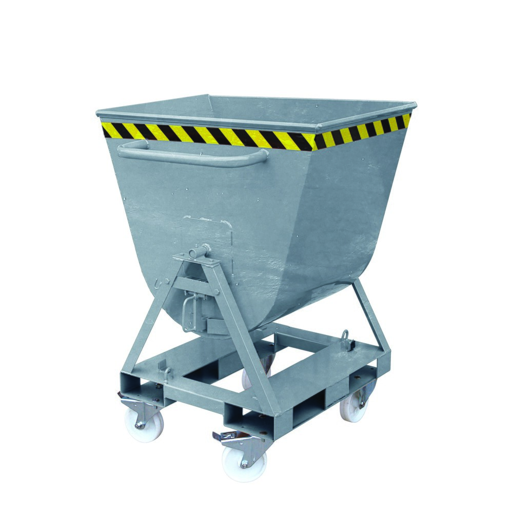 Produktabbildung: Eichinger® Kippmulde 2-seitig kippbar, von 4 Seiten anfahrbar, 500 kg, 300 Liter feuerverzinkt
