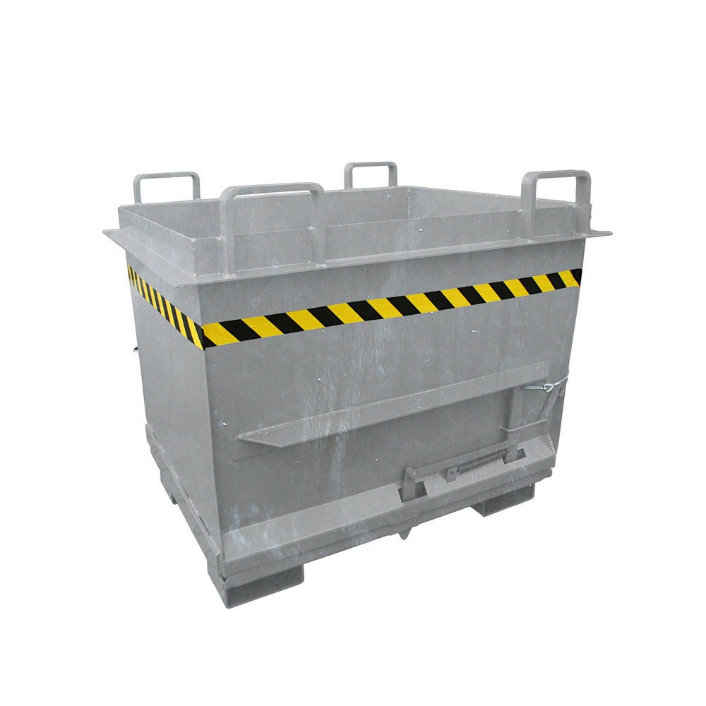 Produktabbildung: Eichinger® Klappbodenbehälter in konischer Ausführung, 1500 kg, 750 Liter feuerverzinkt