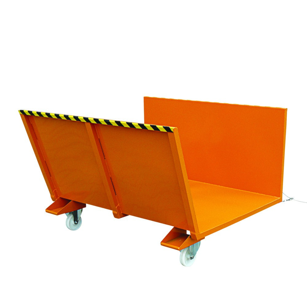 Produktabbildung: Eichinger® Langholz-Sammelplattform mit Seitenrampen, 500 kg reinorange