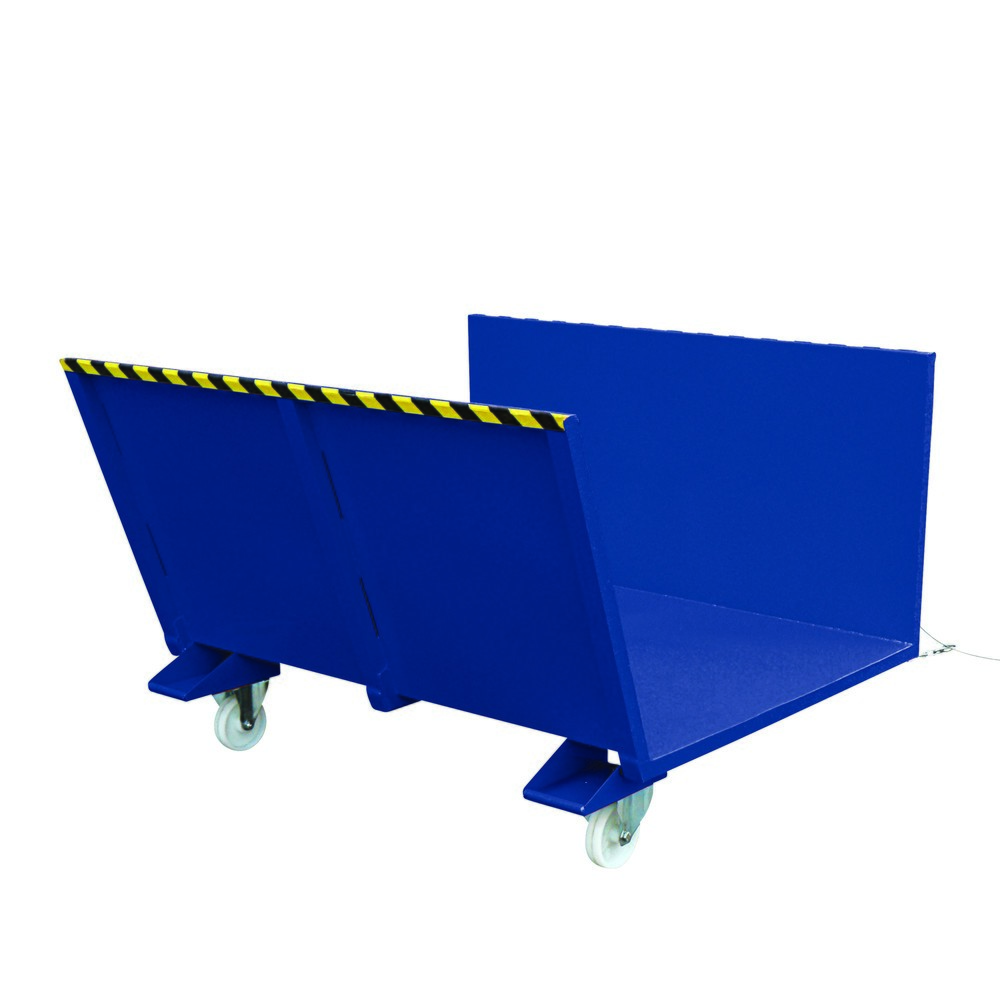 Produktabbildung: Eichinger® Langholz-Sammelplattform mit Seitenrampen, 500 kg enzianblau