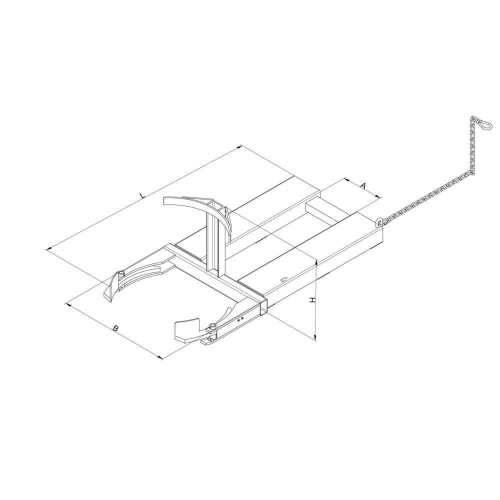 Produktabbildung Nr. 2: Eichinger® Lève-fûts pour fûts debout, 1 fût de 120 l, bleu gentiane