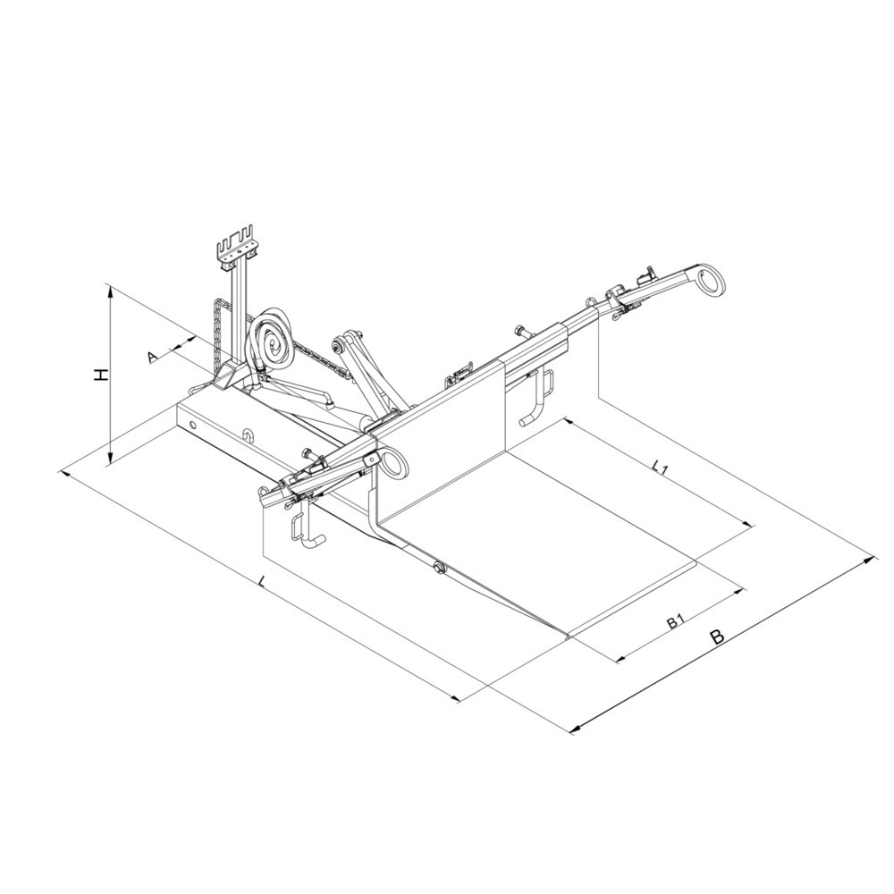 Produktabbildung Nr. 3: Eichinger® Mülltonnenkipper für Müllgrossbehälter (MGB), 600 kg, reinorange