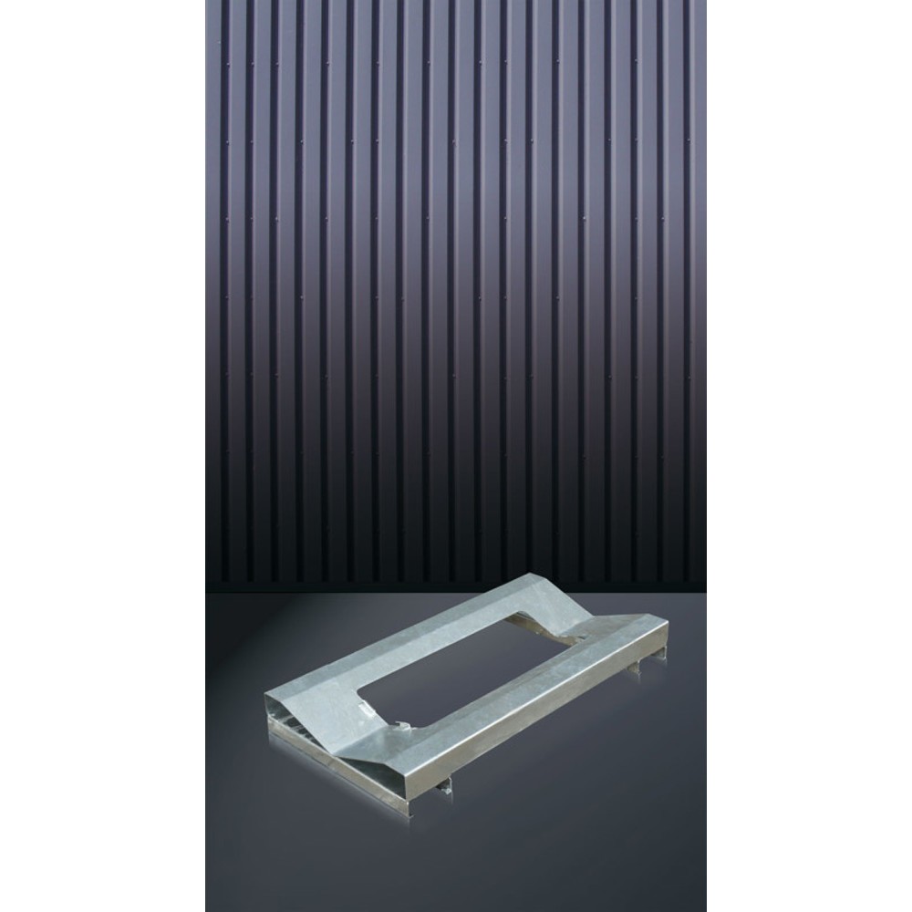 Produktabbildung Nr. 1: Eichinger® Palette à fût spécial rayonnage pour une position sûre lors du transport et dans le rayonnage, 1 x fût orangé pur