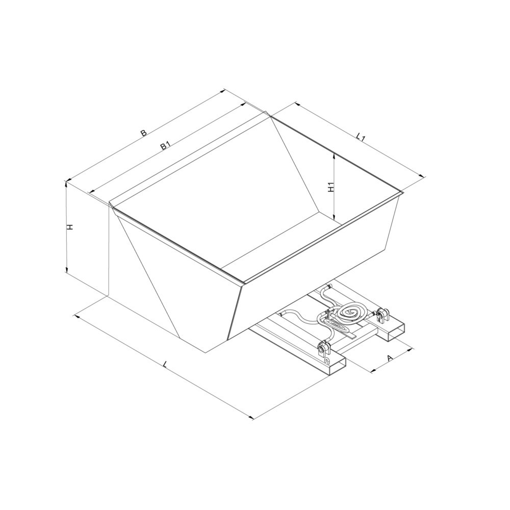 Produktabbildung Nr. 3: Eichinger® Pelle chargeuse avec dispositif de basculement hydraulique, 1 600 kg, 500 litres gris anthracite