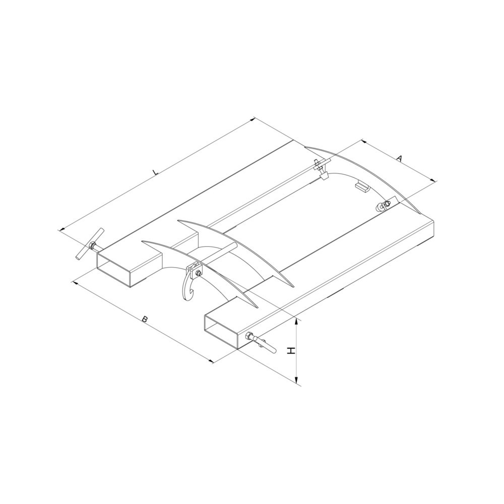 Produktabbildung Nr. 2: Eichinger® Pince à fûts pour fûts à moulures couchés, 1 x fût bleu gentiane