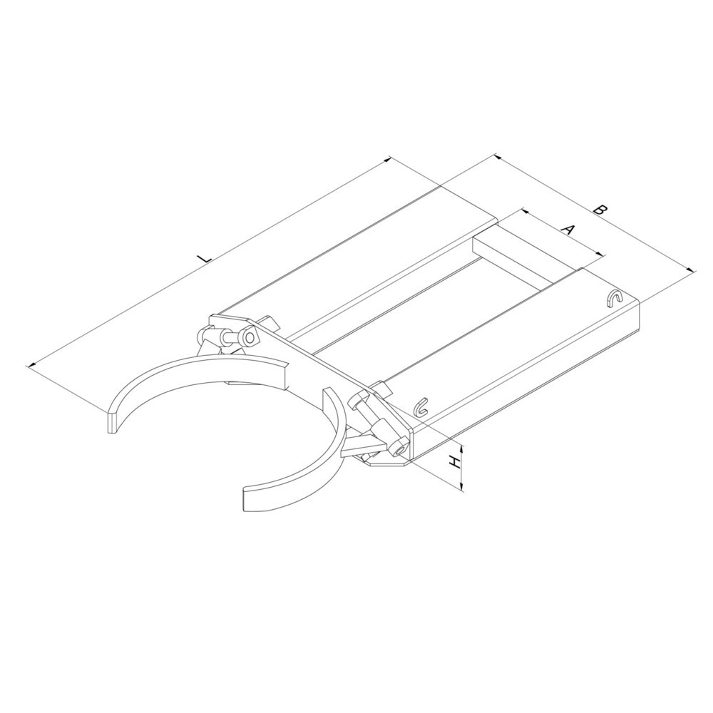 Produktabbildung Nr. 2: Eichinger® Pince à fûts pour fûts de 200 l avec verrouillage automatique, 2 x fûts, bleu gentiane