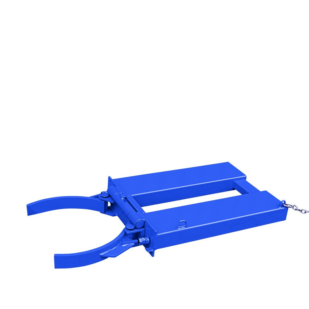 Illustration du produit: Eichinger® Pince à fûts pour fûts de 200 l avec verrouillage automatique, 2 x fûts, bleu gentiane