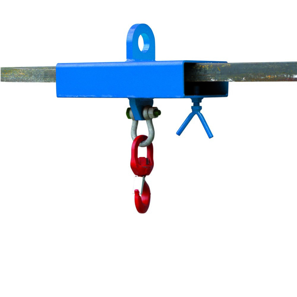 Illustration du produit: Eichinger® Rehausse de chariot pour crochet de levage pour 1 bras, 1 000 kg, bleu gentiane