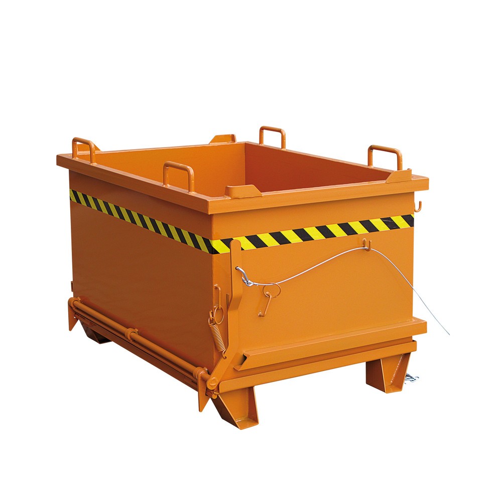 Produktabbildung: Eichinger® Schuttbehälter mit Klappboden, 2000 kg, 2000 Liter reinorange