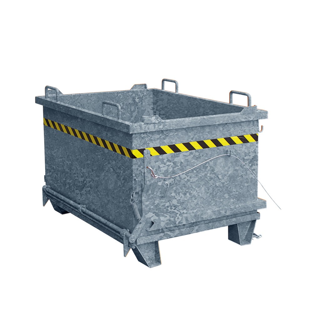 Produktabbildung: Eichinger® Schuttbehälter mit Klappboden, 1500 kg, 750 Liter feuerverzinkt