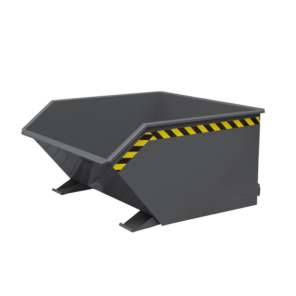 Produktabbildung: Eichinger® Späne-Kippbehälter mit Siebeinsatz und Ablasshahn, 1000 kg, 500 Liter, anthrazitgrau