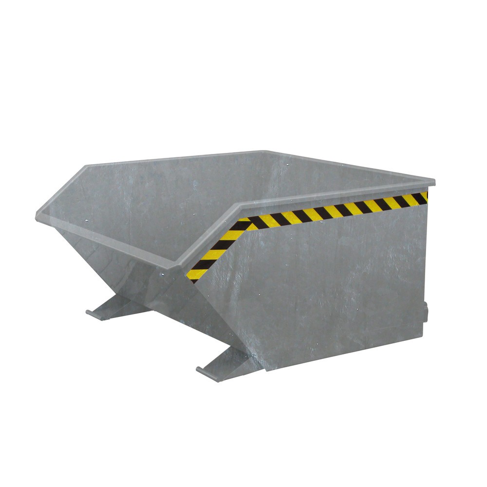 Produktabbildung: Eichinger® Späne-Kippbehälter mit Siebeinsatz und Ablasshahn, 1000 kg, 500 Liter, feuerverzinkt
