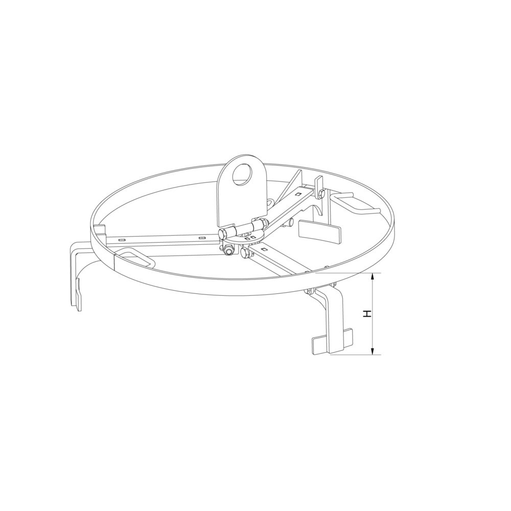 Produktabbildung Nr. 2: Eichinger® Traverse porte-fûts pour grue, 1 fût gris anthracite