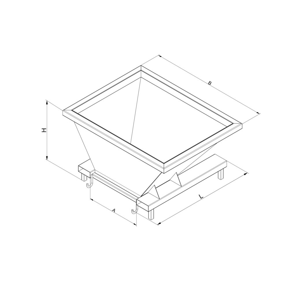 Produktabbildung Nr. 2: Eichinger® Trémie de remplissage avec support pour Big-Bags, 2056 gris anthracite