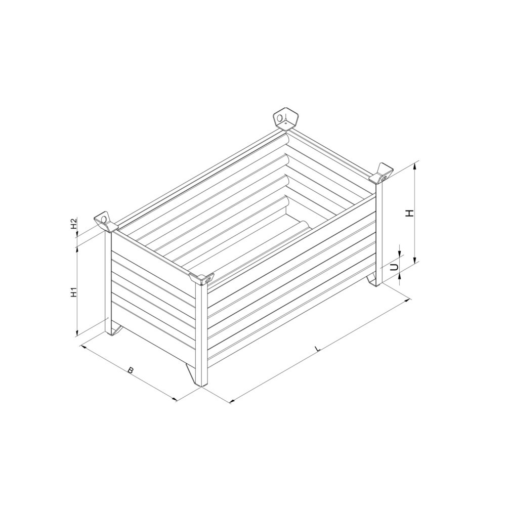 Produktabbildung Nr. 2: Eichinger® Vollwand-Stapelpalette, 1500 kg, LxBxH 1000x800x750 mm, schokoladenbraun
