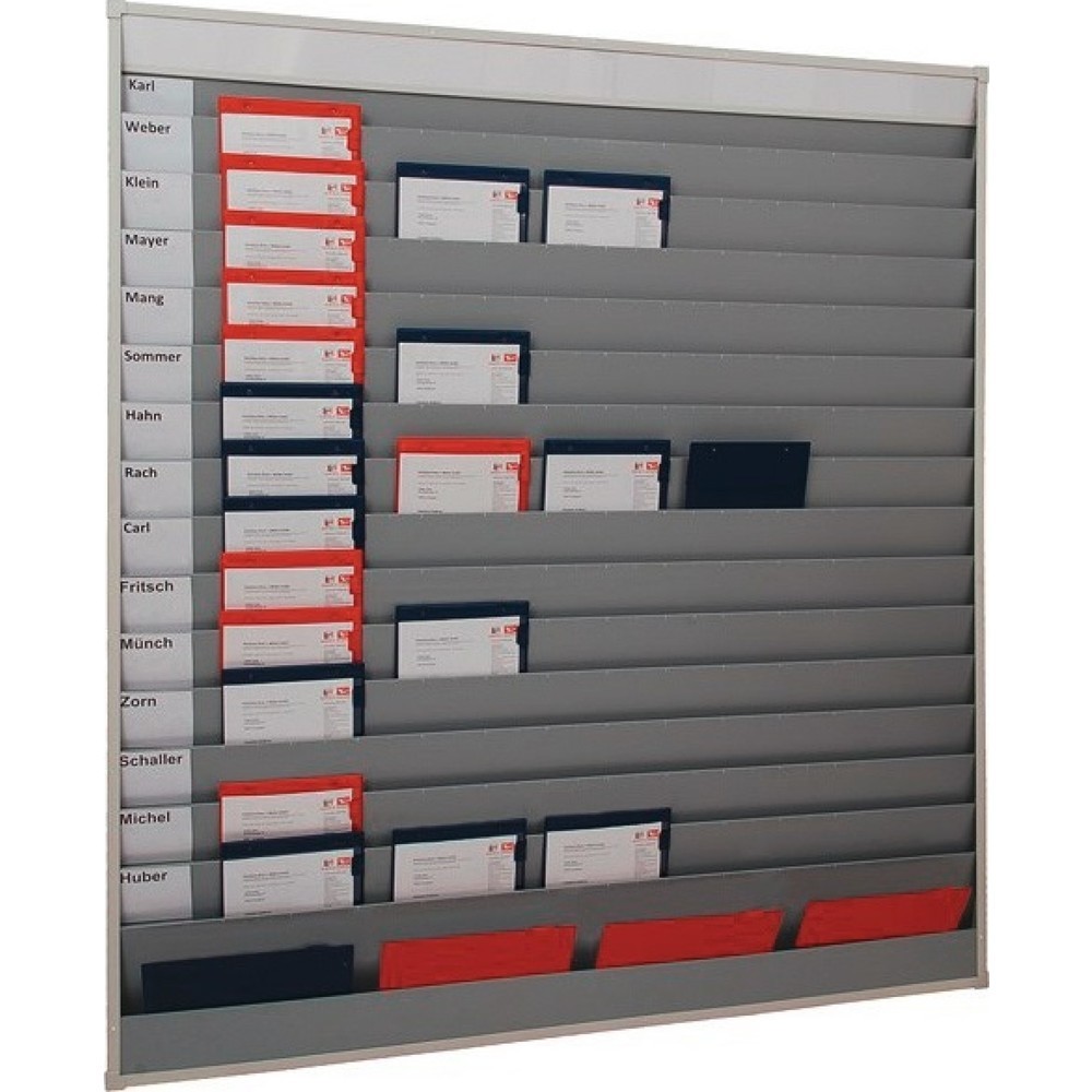 Produktabbildung: EICHNER Planungstafel, 15 Schienen, H1765xB1580xT78 mm, grau