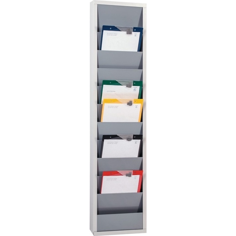 Produktabbildung: EICHNER Werkstattplaner, telegrau, RAL 7045, H1278xB315xT74 mm, 1-reihig