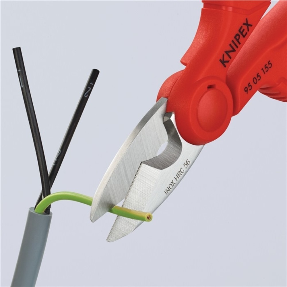 Produktabbildung Nr. 3: Ciseaux pour électricien/artisan longueur 155 mm Gaines bicomposant KNIPEX