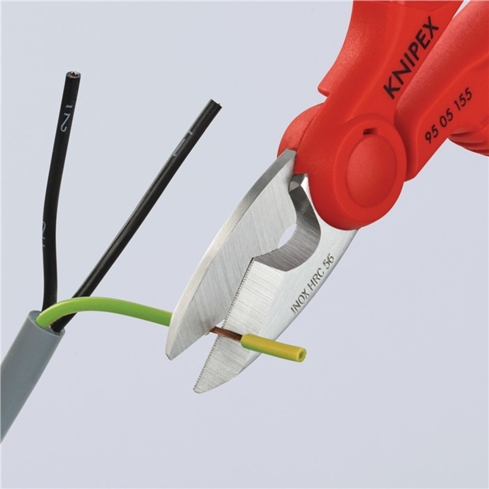 Produktabbildung Nr. 4: Ciseaux pour électricien/artisan longueur 155 mm Gaines bicomposant KNIPEX