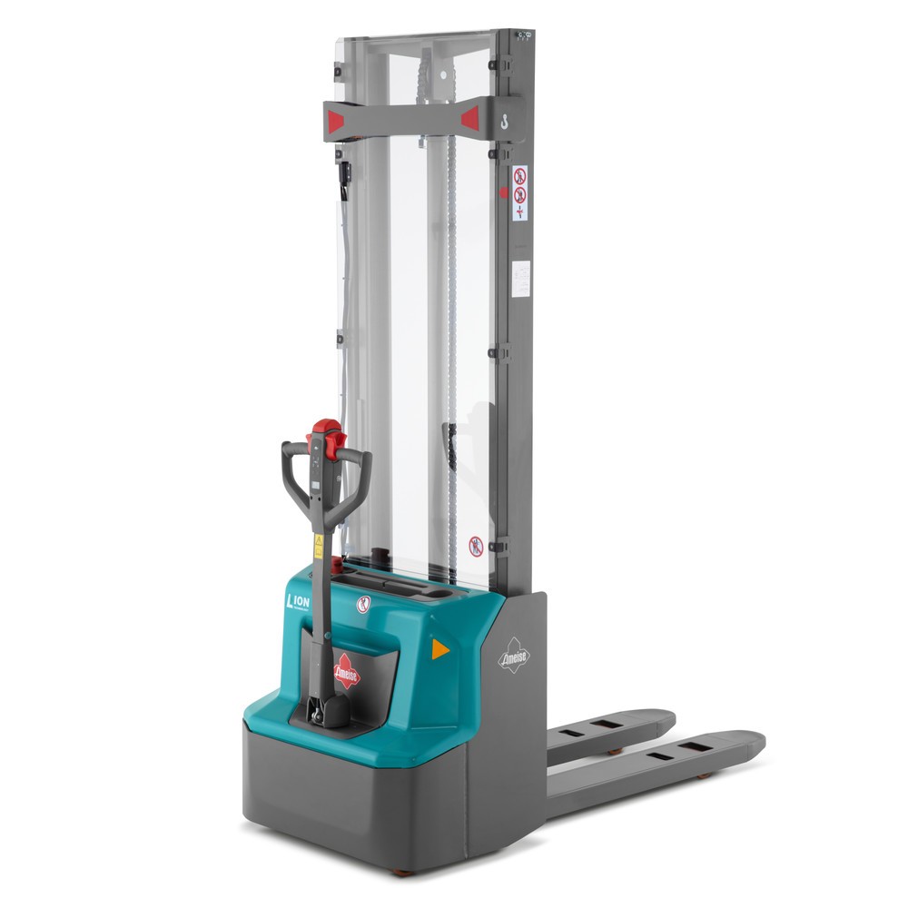 Produktabbildung: Elektro-Hochhubwagen Ameise® PSE 1.2, Zweifach-Teleskop-Hubgerüst, Hubhöhe 2.600 mm, Tragfähigkeit 1.200 kg