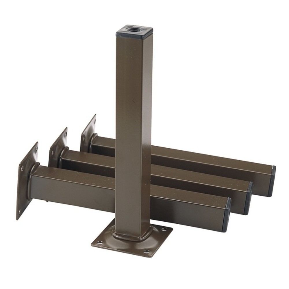 Produktabbildung: ELEMENT SYSTEM Möbelfuss schwarz RAL 9005, Anschraubplatte, 25 x 25 mm Höhe 150 mm