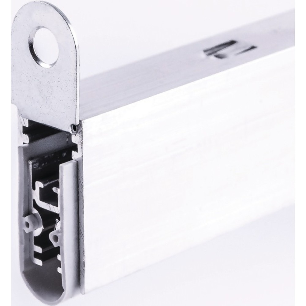 Illustration du produit: ELLEN Automatische Türbodendichtung EllenMatic Soundproof, Aluminium blank silber, 1 seitig Länge 833 mm Breite 15 mm, mit Silikondichtung