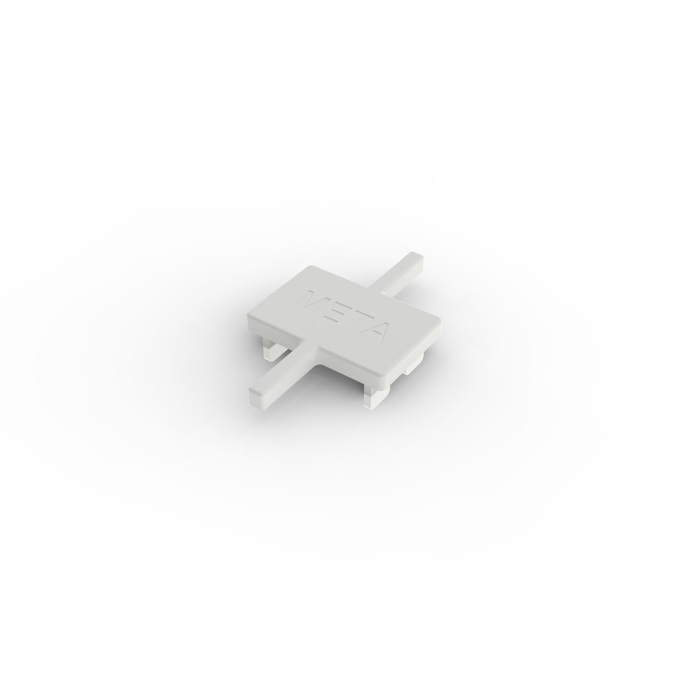 Illustration du produit: Embout de montant pour rayonnage à tablettes META, PVC, RAL 7035 gris clair, double
