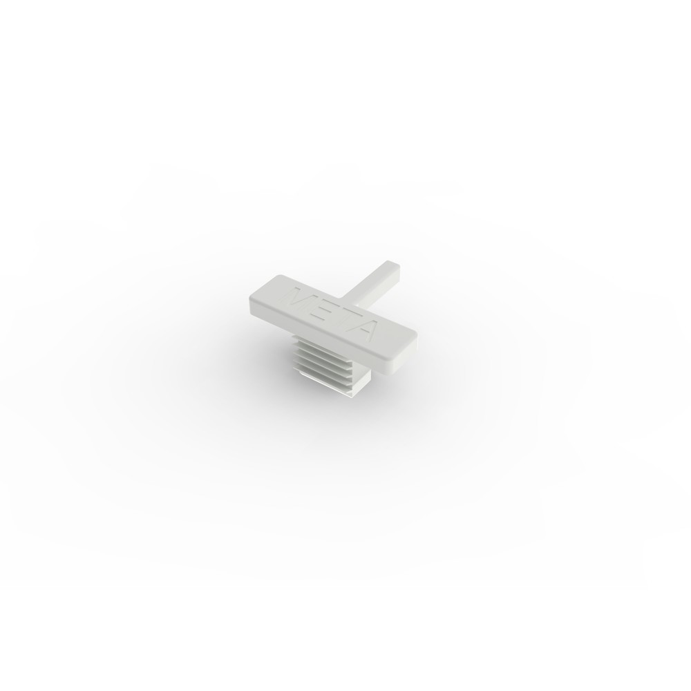 Illustration du produit: Embout de montant pour rayonnage à tablettes META, PVC, RAL 7035 gris clair, simple