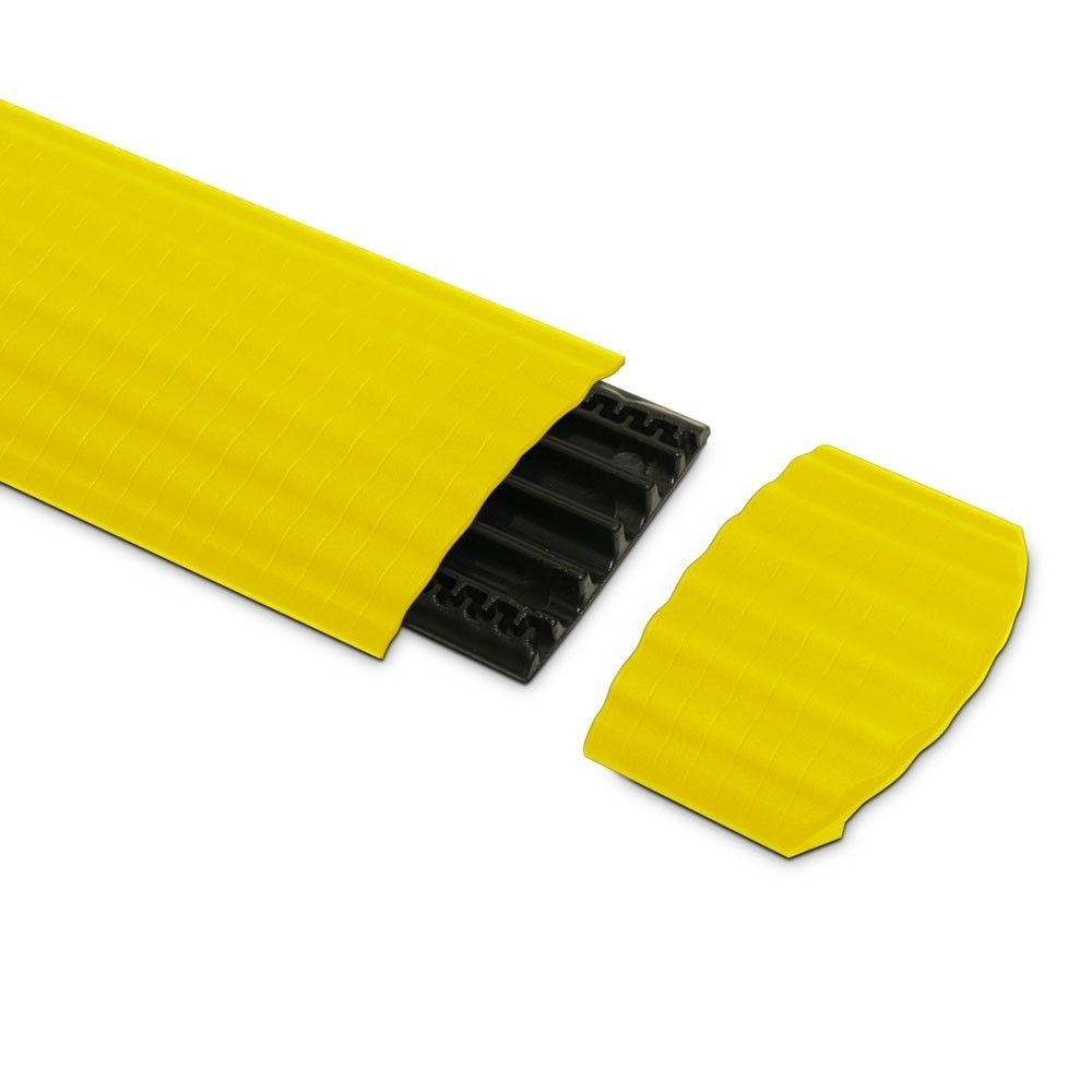 Produktabbildung Nr. 1: Embout pour passage de câbles Defender® OFFICE by Adam Hall, 4 canaux, jaune