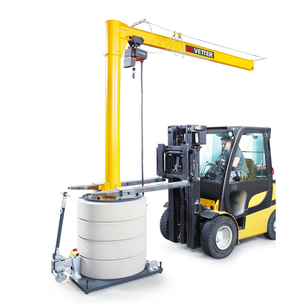 Produktabbildung Nr. 3: Entrées de fourches pour la grue pivotante VETTER, palan électrique à chaîne LIFTKET inclus (ouverture 190x80 mm pour fourches 150x50 mm)