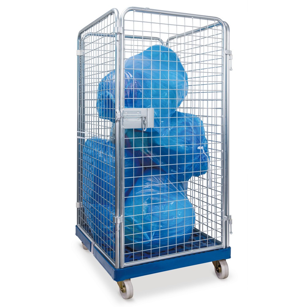 Produktabbildung: Entsorgungs-Rollcontainer, Höhe 1.200 mm, Polypropylen-Bereifung