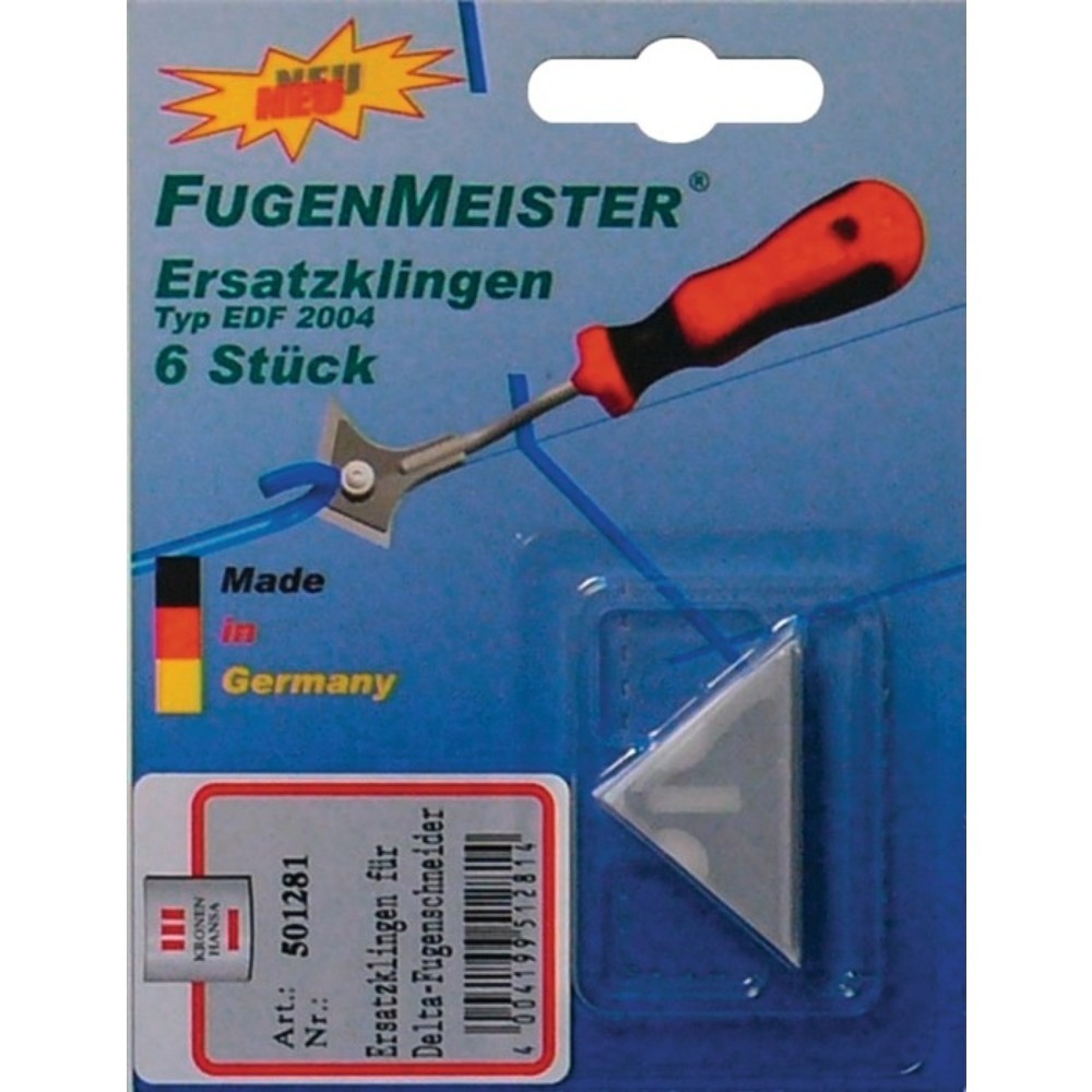 Produktabbildung: Ersatzmesser Fugenmeister Delta, 6 Stück auf SB-Karte