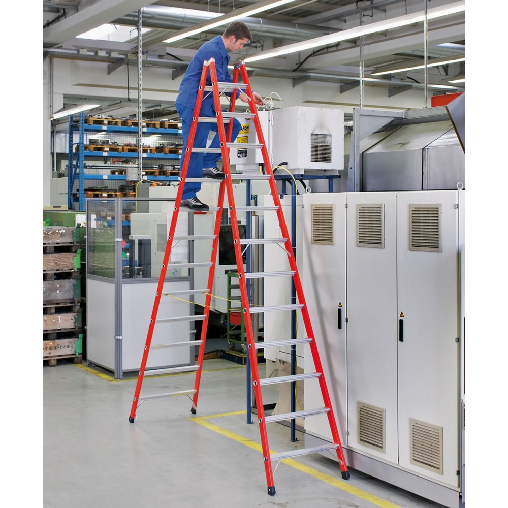 Produktabbildung Nr. 3: Échelle à barreaux en aluminium/renforcée en fibres de verre ZARGES, accessible des deux côtés, hauteur de travail 0,60 m