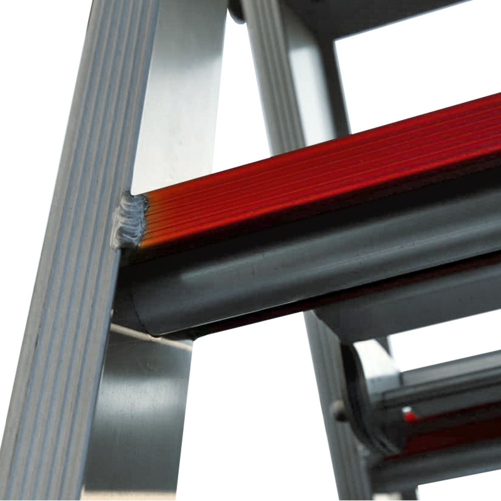 N° de l'image du produit 3 : Escabeau à marches, avec couche de protection anodisée, bilatéral, hauteur déployée de 3 m