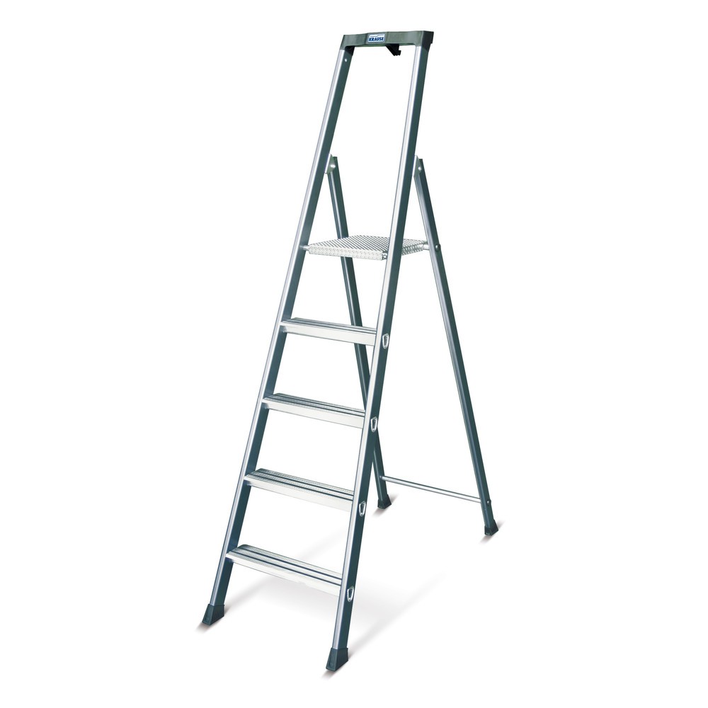 Illustration du produit: Escabeau à marches KRAUSE® , accessible d’un seul côté, aluminium anodisé, hauteur déployée 0,85 m