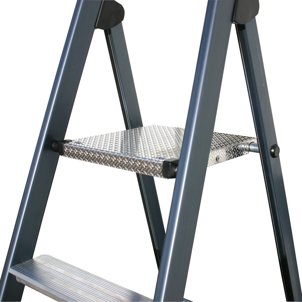 Produktabbildung Nr. 4: Escabeau à marches KRAUSE® , accessible d’un seul côté, aluminium anodisé, hauteur déployée 0,85 m
