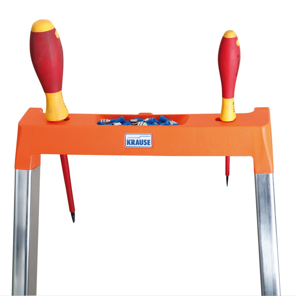 Produktabbildung Nr. 2: Escabeau à marches KRAUSE®, accessible d’un seul côté, avec raccords articulés High-Tech, profondeur d'installation 820 mm