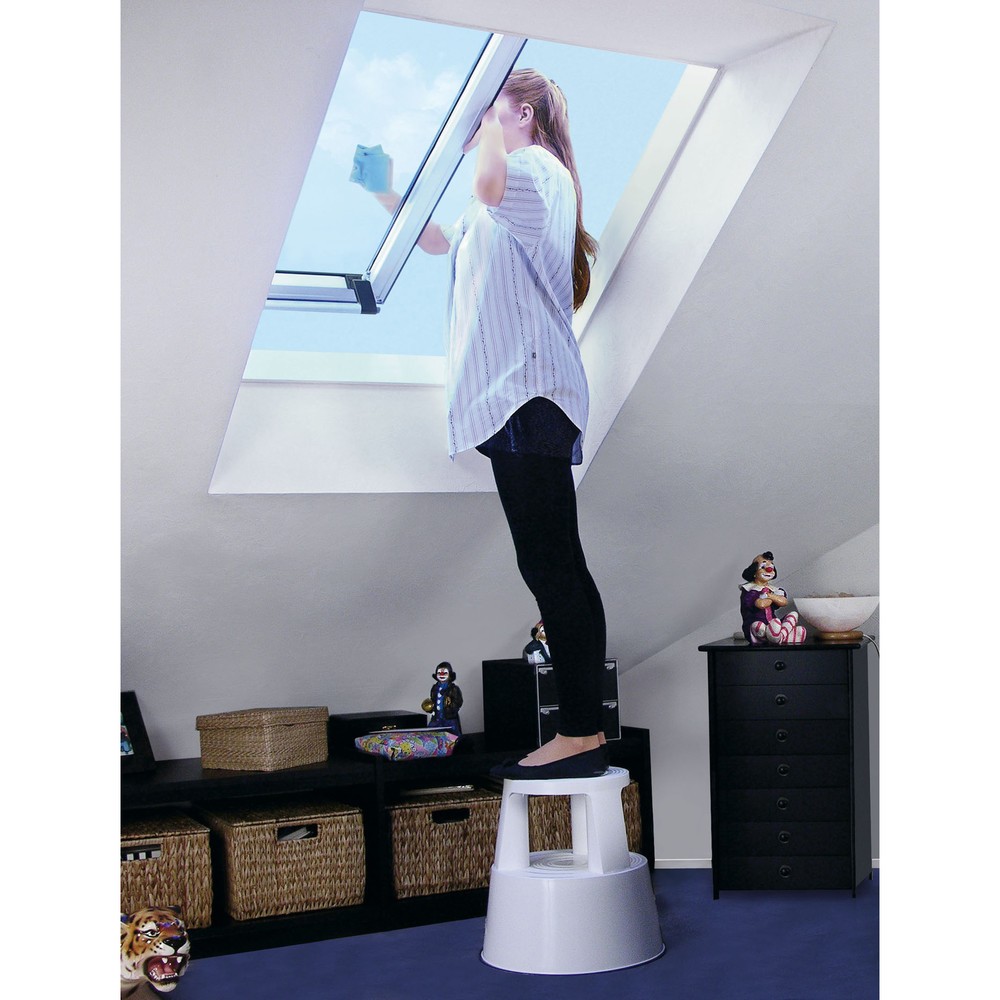Produktabbildung Nr. 4: Tabouret à roulettes en plastique, capacité de charge de 150 kg, blanc pur