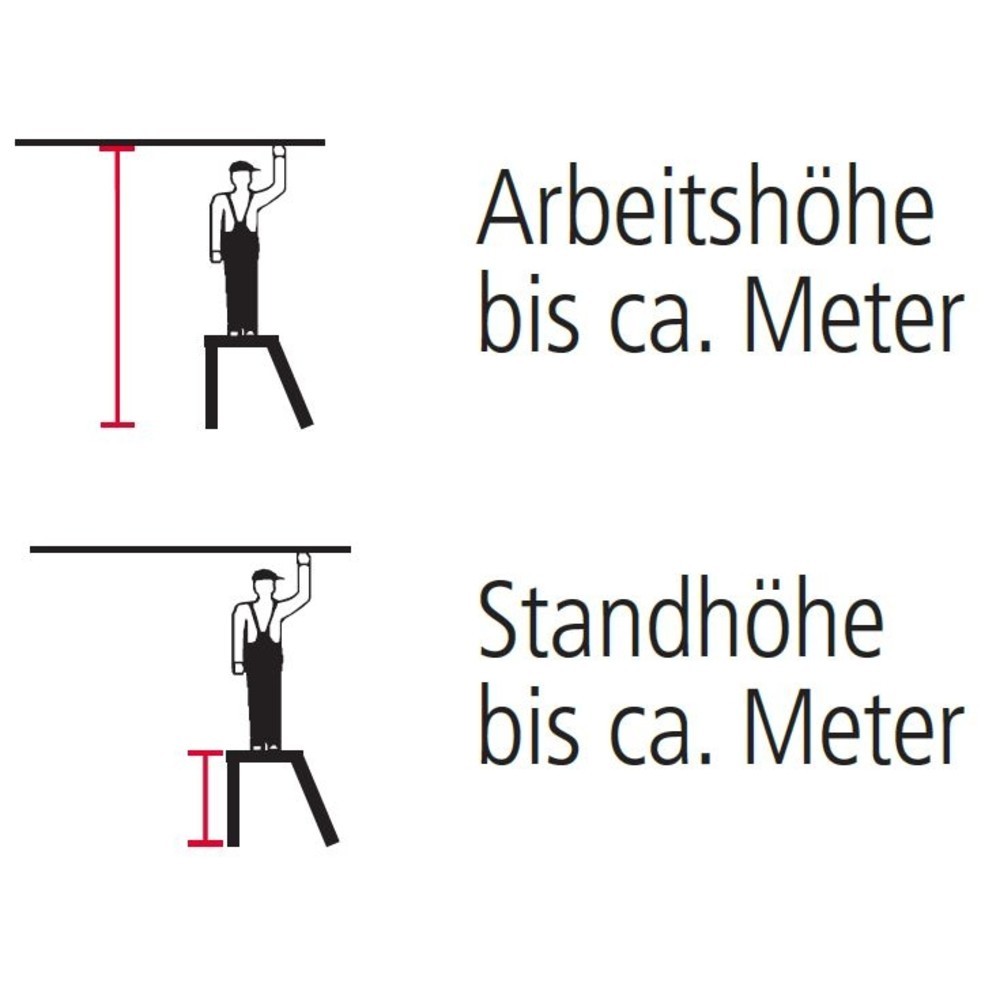 Produktabbildung Nr. 3: Escabeau de montage KRAUSE® avec marches grillagées, hauteur déployée 1 m
