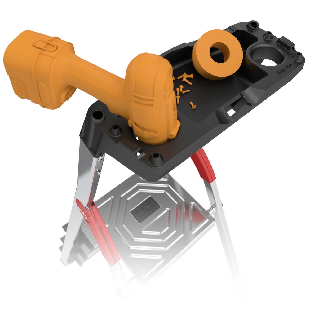 Produktabbildung Nr. 4: Escabeau double à marches Hailo StandardLine, hauteur de travail 0,85 m