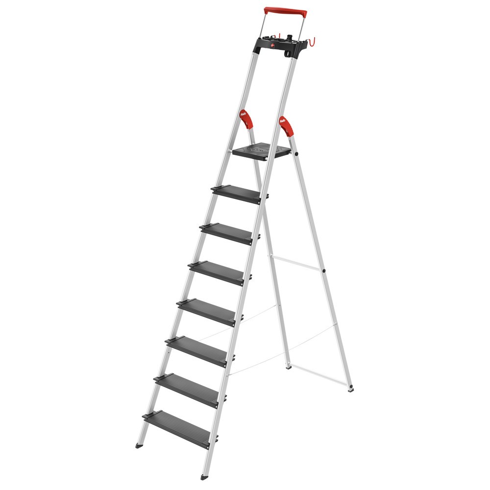 N° de l'image du produit 1 : Escabeau double à marches Hailo TopLine, hauteur de travail 1,72 m