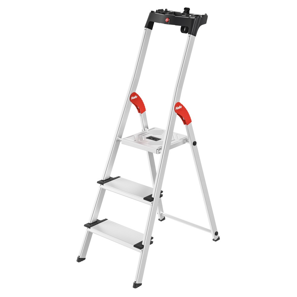 Illustration du produit: Escabeau double à marches Hailo ComfortLine, hauteur de travail 0,63 m
