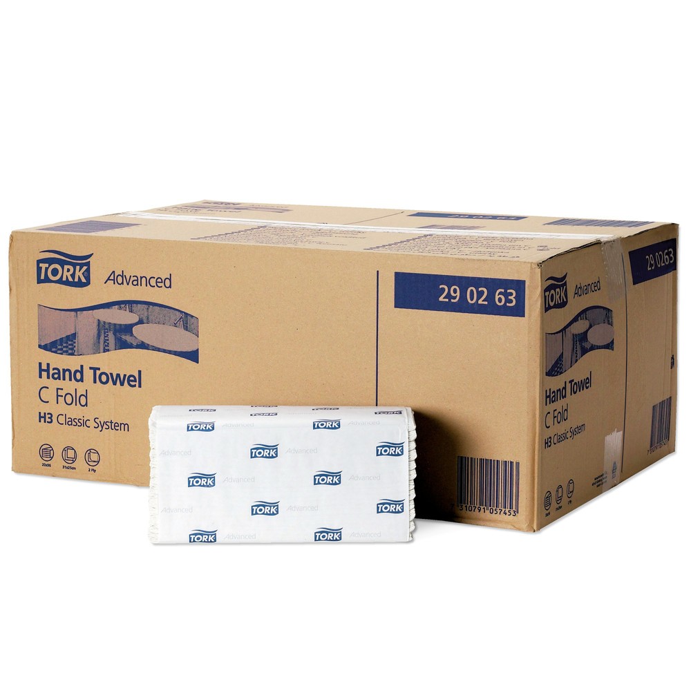 Illustration du produit: Essuie-mains TORK® Advanced, en couche, blanc