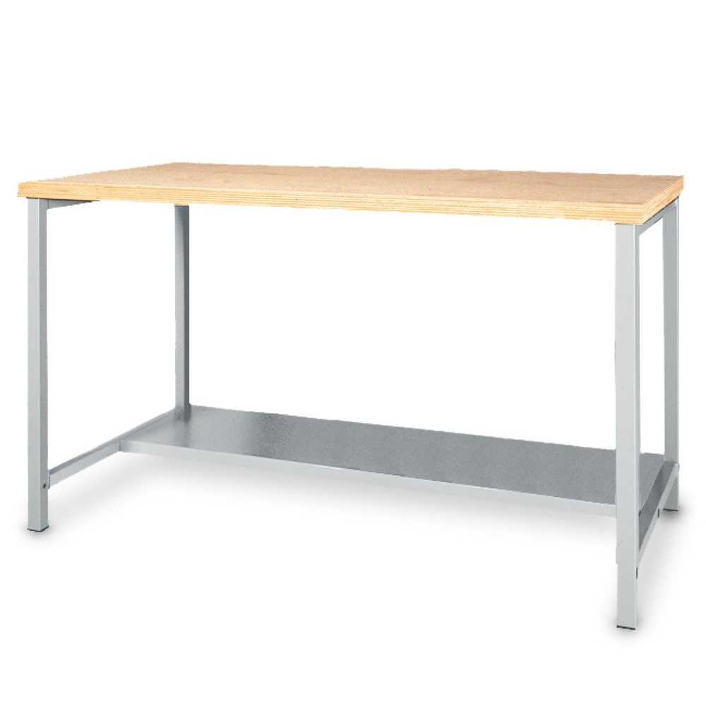 Illustration du produit: Table d’établi avec tablette de rangement Bedrunka+Hirth, capacité de charge de 200 kg, H x l x P 859 x 1 500 x 750 mm