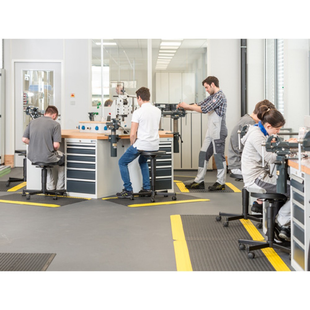 Produktabbildung Nr. 5: Établi de groupe Bedrunka+Hirth R 18-24, avec 30 tiroirs, H x l x P 859 x 2 500 x 2 165 mm, gris clair, gris anthracite